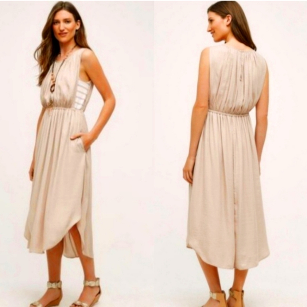 ANTHROPOLOGIE Costa Midi Dress by DOLAN Left Coast - Picture 1 of 15